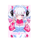 ツインテジャージメイド（個別スタンプ：22）
