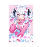 ツインテジャージメイド（個別スタンプ：35）