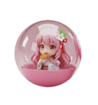 ピンクの精霊みなみちゃんカプセルトイ（個別スタンプ：2）