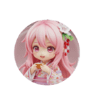 ピンクの精霊みなみちゃんカプセルトイ（個別スタンプ：4）