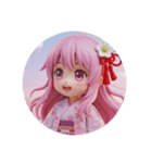 ピンクの精霊みなみちゃんカプセルトイ（個別スタンプ：6）