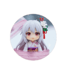 白い精霊みなみちゃんカプセルトイ（個別スタンプ：8）