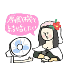 名画の母、夏休みで燃え尽きる★pocaママ（個別スタンプ：28）