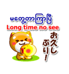 ミャンマー語,英語,日本語。日常の連絡用に（個別スタンプ：12）