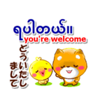 ミャンマー語,英語,日本語。日常の連絡用に（個別スタンプ：27）