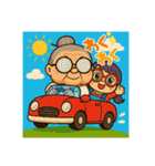 チビ婆ちゃまと赤ブチメガネちゃんです。（個別スタンプ：33）