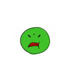緑の体とたらこくちびる（個別スタンプ：21）