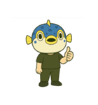 無言のハコフグ（個別スタンプ：1）