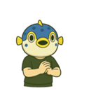 無言のハコフグ（個別スタンプ：3）