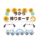 シマエナガ/メッセージ花束/夏のひまわり4（個別スタンプ：19）