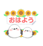 シマエナガ/メッセージ花束/夏のひまわり4（個別スタンプ：24）