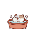 お風呂猫 スイカを食べる,（個別スタンプ：17）