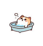 お風呂猫 スイカを食べる,（個別スタンプ：24）