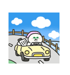 しろいわんこCleverのなつたび（個別スタンプ：1）