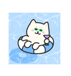 しろいわんこCleverのなつたび（個別スタンプ：2）