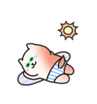 しろいわんこCleverのなつたび（個別スタンプ：3）