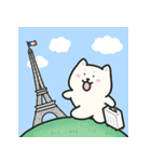 しろいわんこCleverのなつたび（個別スタンプ：16）