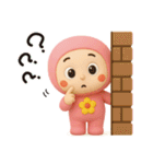 ぴんくまん日常✿3Dちびドール（はな子）（個別スタンプ：16）