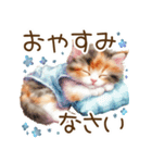 思いやりの真夏の水彩猫❁⃘*（個別スタンプ：13）