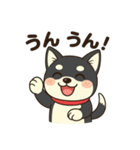 黒柴ナナちゃん日常会話（個別スタンプ：4）