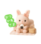 もこもこウサギのふんわり日常（個別スタンプ：3）