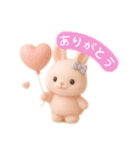 もこもこウサギのふんわり日常（個別スタンプ：5）