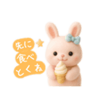 もこもこウサギのふんわり日常（個別スタンプ：15）