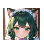猫耳の緑髪 ＆ 穏やかな笑顔0（個別スタンプ：8）