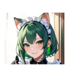 猫耳の緑髪 ＆ 穏やかな笑顔0（個別スタンプ：20）