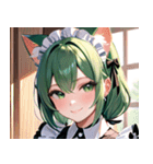 猫耳の緑髪 ＆ 穏やかな笑顔0（個別スタンプ：32）