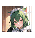 猫耳の緑髪 ＆ 穏やかな笑顔0（個別スタンプ：34）