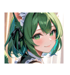 猫耳の緑髪 ＆ 穏やかな笑顔0（個別スタンプ：36）