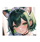 猫耳の緑髪 ＆ 穏やかな笑顔0（個別スタンプ：37）