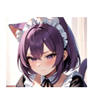 猫耳の紫髪 ＆ 見下すようなドヤ顔0（個別スタンプ：1）