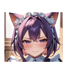 猫耳の紫髪 ＆ 見下すようなドヤ顔0（個別スタンプ：2）