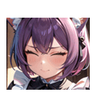 猫耳の紫髪 ＆ 見下すようなドヤ顔0（個別スタンプ：3）