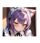 猫耳の紫髪 ＆ 見下すようなドヤ顔0（個別スタンプ：4）