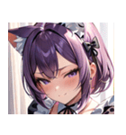 猫耳の紫髪 ＆ 見下すようなドヤ顔0（個別スタンプ：5）
