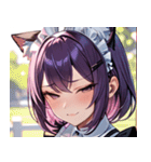 猫耳の紫髪 ＆ 見下すようなドヤ顔0（個別スタンプ：6）