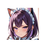 猫耳の紫髪 ＆ 見下すようなドヤ顔0（個別スタンプ：7）