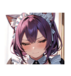 猫耳の紫髪 ＆ 見下すようなドヤ顔0（個別スタンプ：8）