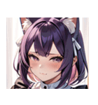 猫耳の紫髪 ＆ 見下すようなドヤ顔0（個別スタンプ：9）