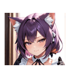 猫耳の紫髪 ＆ 見下すようなドヤ顔0（個別スタンプ：11）