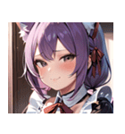 猫耳の紫髪 ＆ 見下すようなドヤ顔0（個別スタンプ：14）