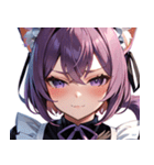 猫耳の紫髪 ＆ 見下すようなドヤ顔0（個別スタンプ：16）