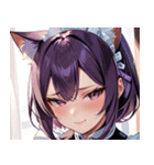 猫耳の紫髪 ＆ 見下すようなドヤ顔0（個別スタンプ：20）