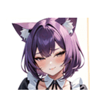 猫耳の紫髪 ＆ 見下すようなドヤ顔0（個別スタンプ：21）