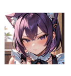猫耳の紫髪 ＆ 見下すようなドヤ顔0（個別スタンプ：22）