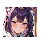 猫耳の紫髪 ＆ 見下すようなドヤ顔0（個別スタンプ：23）