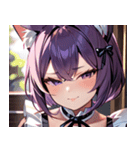 猫耳の紫髪 ＆ 見下すようなドヤ顔0（個別スタンプ：24）